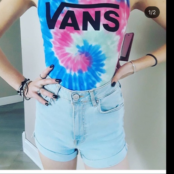 vans bodysuit and shorts